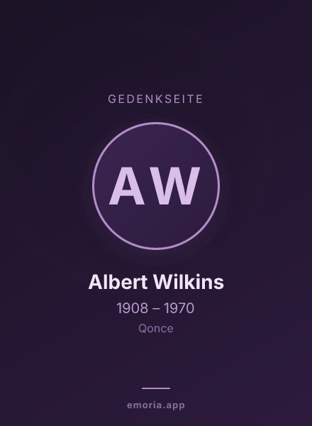 Gedenkportrait von Albert Wilkins