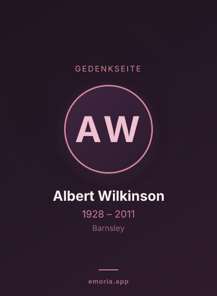 Gedenkportrait von Albert Wilkinson