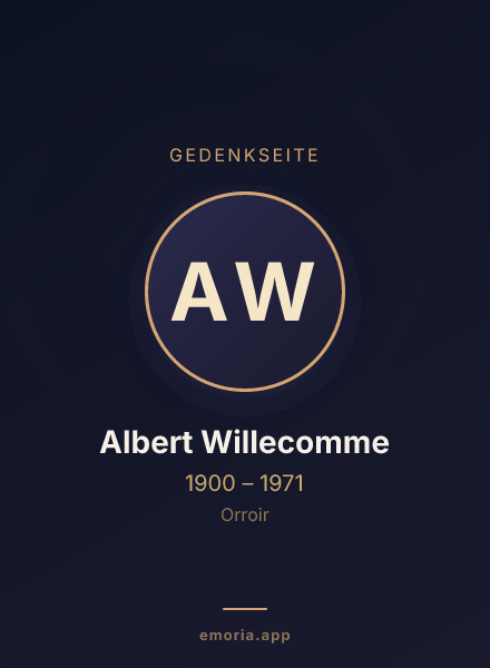 Gedenkportrait von Albert Willecomme