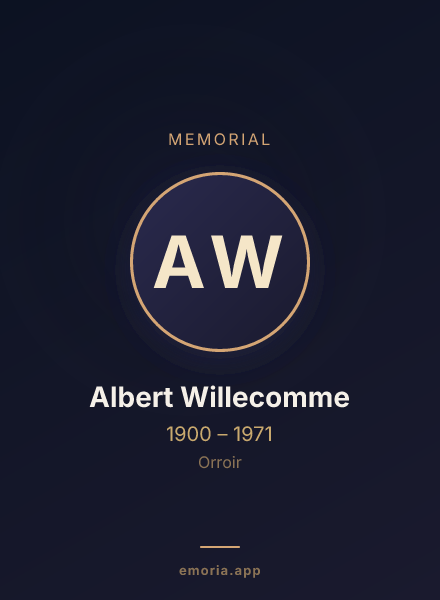 Memorial portrait of Albert Willecomme