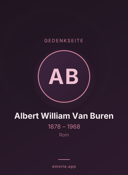 Gedenkportrait von Albert William Van Buren