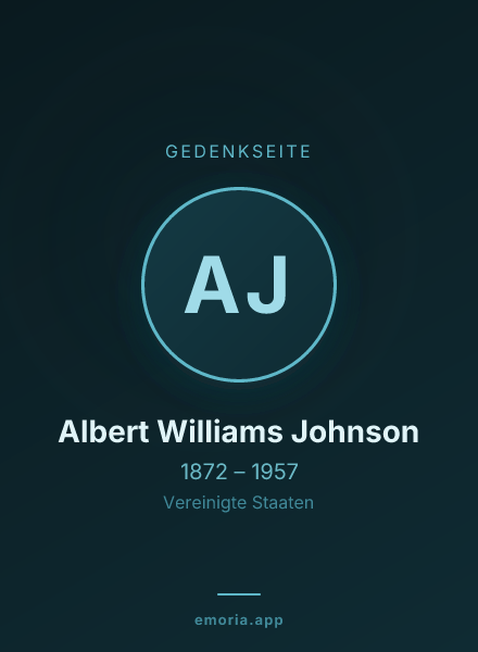 Gedenkportrait von Albert Williams Johnson
