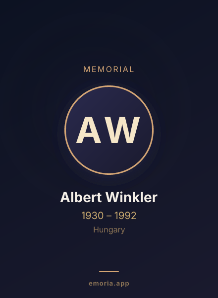 Memorial portrait of Albert Winkler