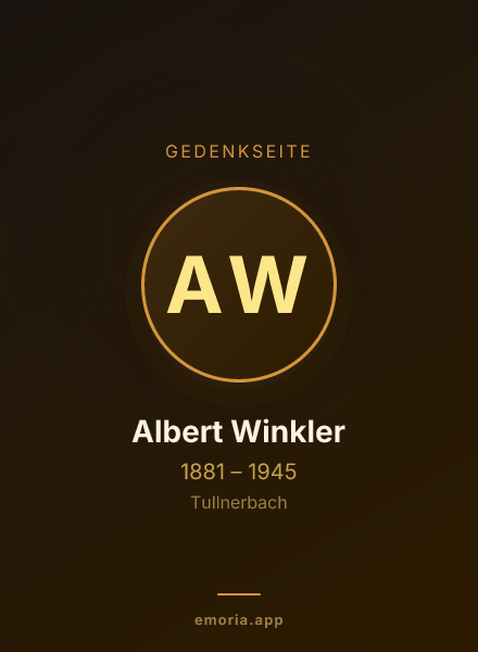 Gedenkportrait von Albert Winkler