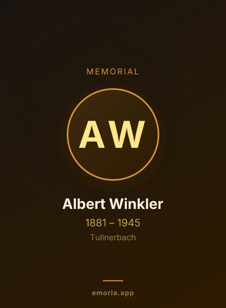 Memorial portrait of Albert Winkler