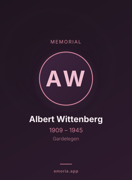 Memorial portrait of Albert Wittenberg