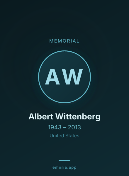 Memorial portrait of Albert Wittenberg