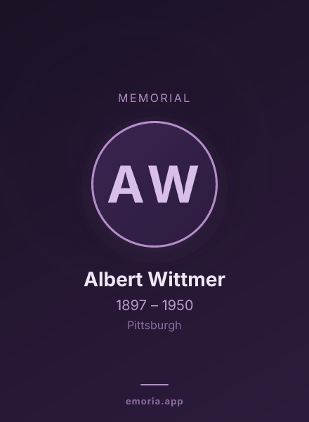 Memorial portrait of Albert Wittmer