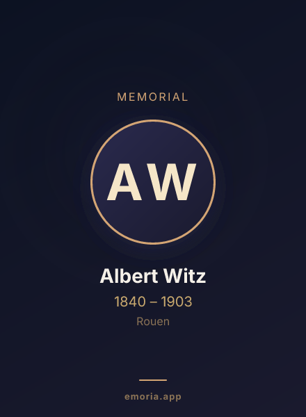 Memorial portrait of Albert Witz