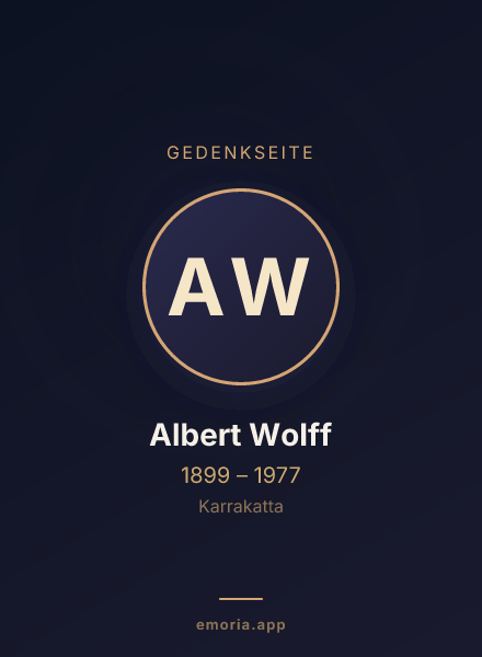 Gedenkportrait von Albert Wolff
