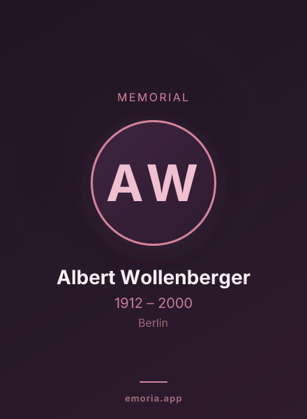 Memorial portrait of Albert Wollenberger