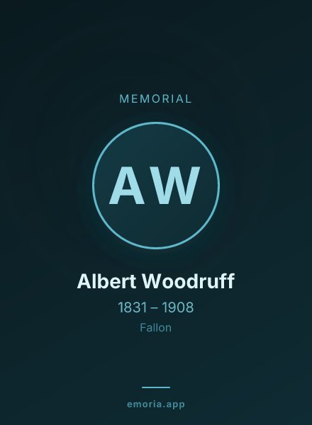 Memorial portrait of Albert Woodruff