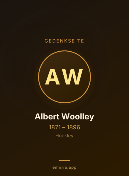 Gedenkportrait von Albert Woolley