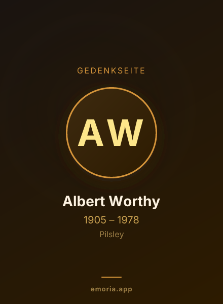 Gedenkportrait von Albert Worthy