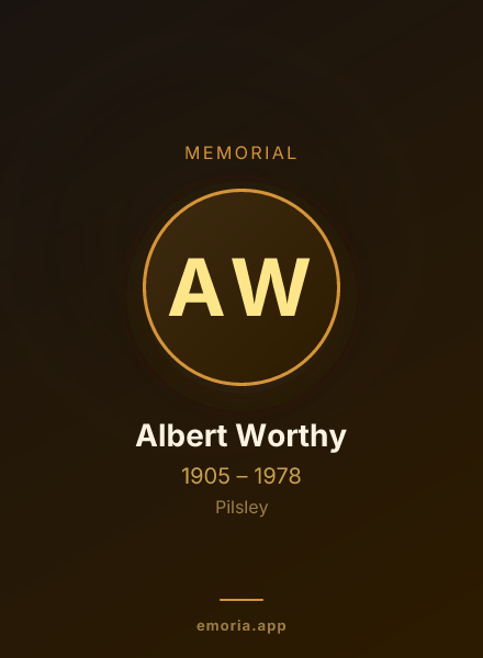 Memorial portrait of Albert Worthy