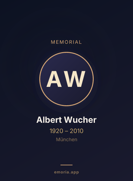 Memorial portrait of Albert Wucher