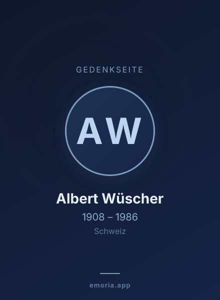 Gedenkportrait von Albert Wüscher