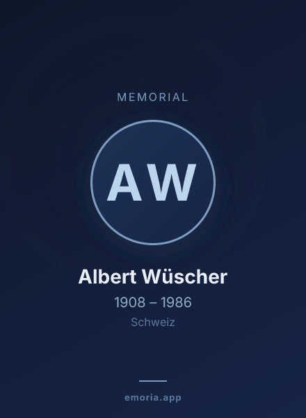 Memorial portrait of Albert Wüscher
