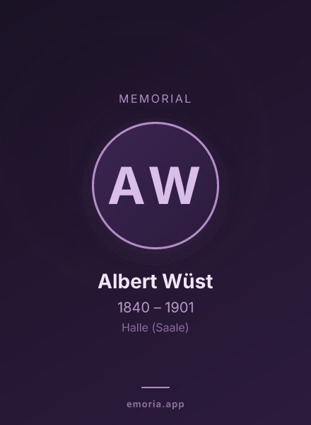 Memorial portrait of Albert Wüst
