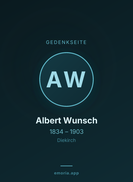 Gedenkportrait von Albert Wunsch
