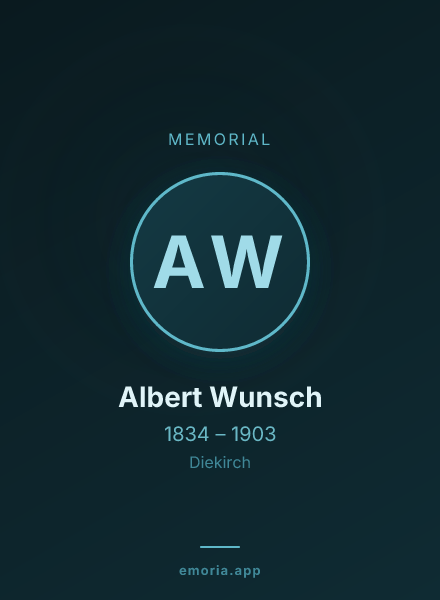 Memorial portrait of Albert Wunsch