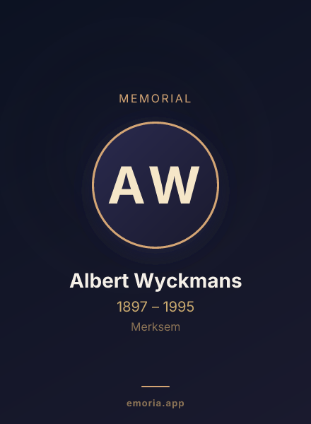 Memorial portrait of Albert Wyckmans