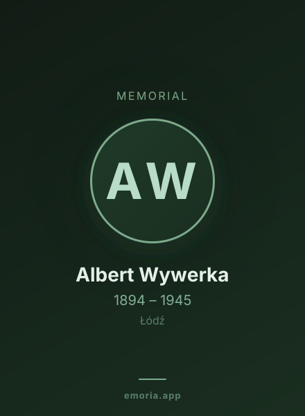 Memorial portrait of Albert Wywerka