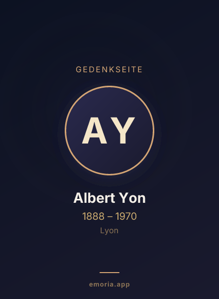 Gedenkportrait von Albert Yon