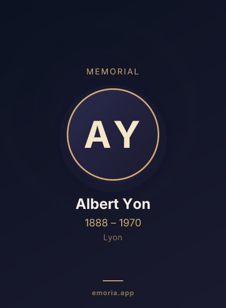 Memorial portrait of Albert Yon