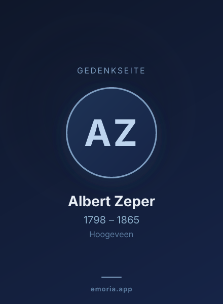 Gedenkportrait von Albert Zeper