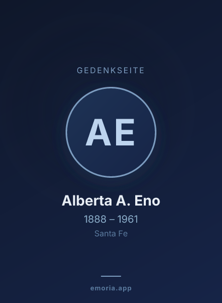 Gedenkportrait von Alberta A. Eno