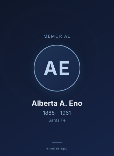 Memorial portrait of Alberta A. Eno