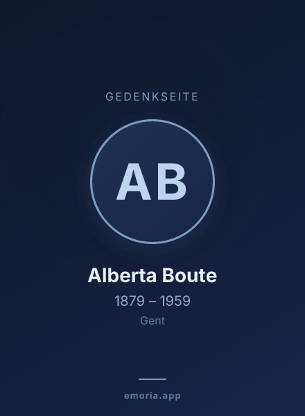 Gedenkportrait von Alberta Boute
