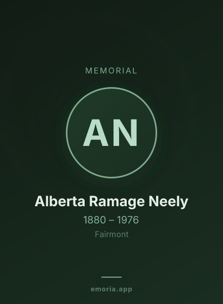 Memorial portrait of Alberta Ramage Neely