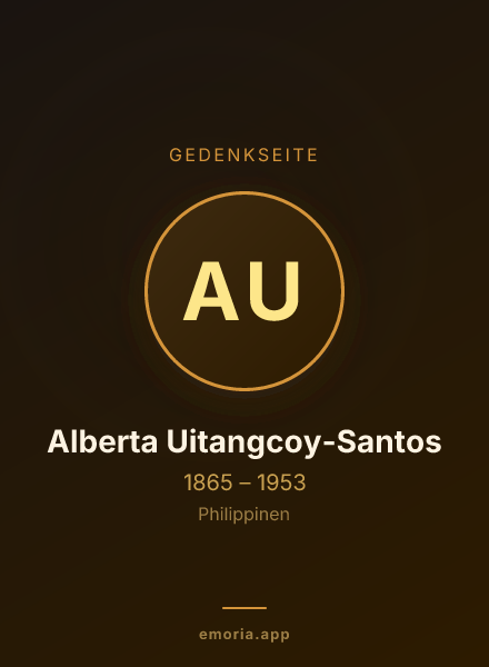 Gedenkportrait von Alberta Uitangcoy-Santos