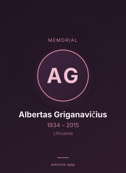 Memorial portrait of Albertas Griganavičius