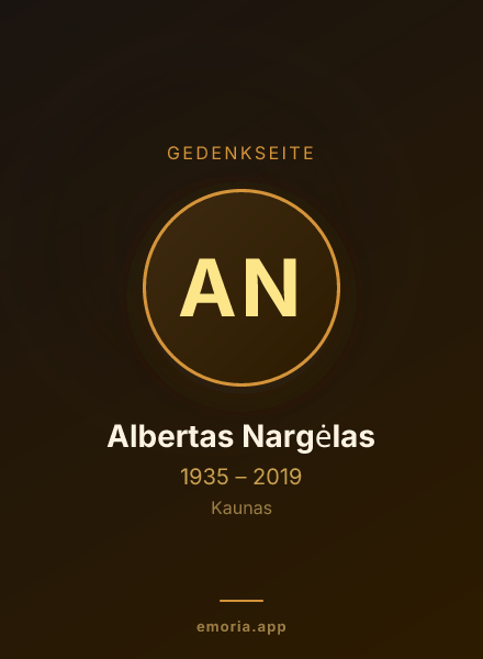 Gedenkportrait von Albertas Nargėlas