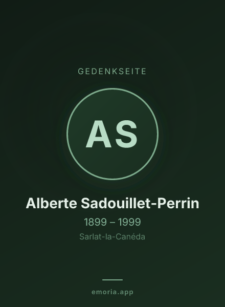Gedenkportrait von Alberte Sadouillet-Perrin