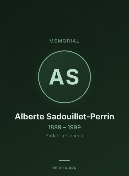 Memorial portrait of Alberte Sadouillet-Perrin