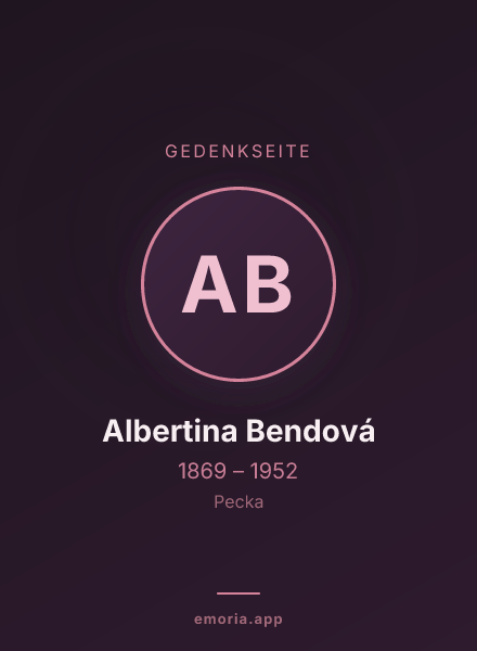 Gedenkportrait von Albertina Bendová