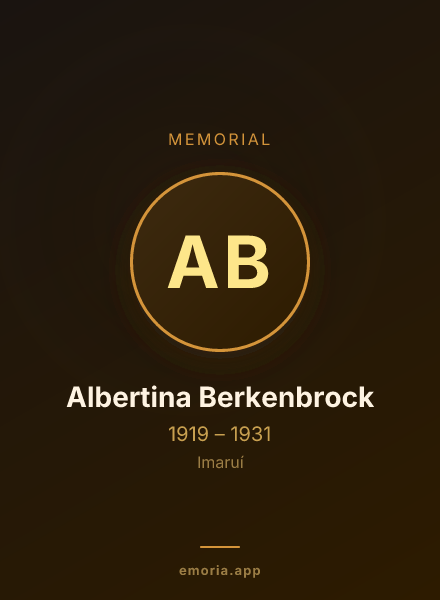 Memorial portrait of Albertina Berkenbrock