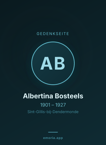 Gedenkportrait von Albertina Bosteels