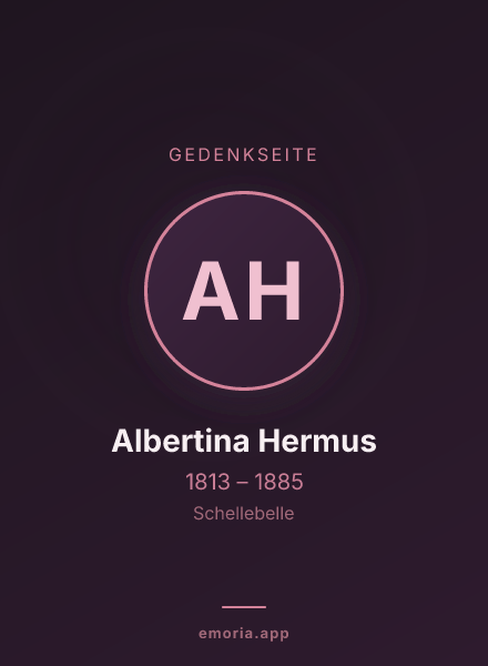 Gedenkportrait von Albertina Hermus