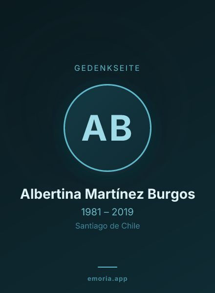 Gedenkportrait von Albertina Martínez Burgos