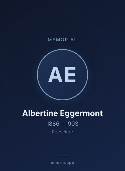 Memorial portrait of Albertine Eggermont