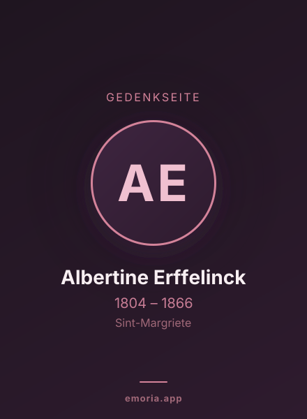 Gedenkportrait von Albertine Erffelinck