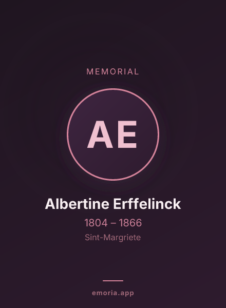 Memorial portrait of Albertine Erffelinck