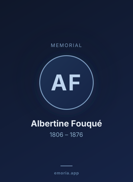Memorial portrait of Albertine Fouqué