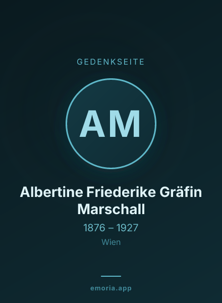 Gedenkportrait von Albertine Friederike Gräfin Marschall