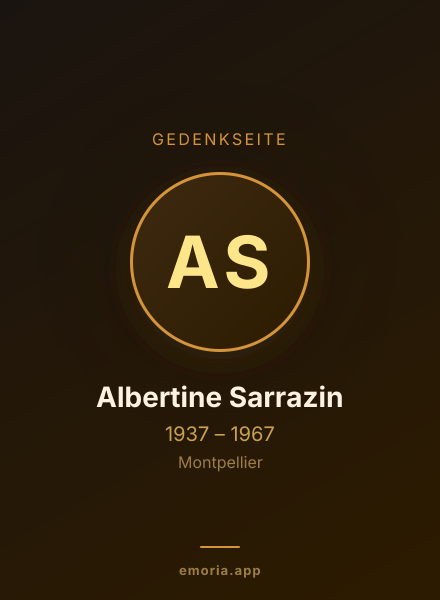Gedenkportrait von Albertine Sarrazin
